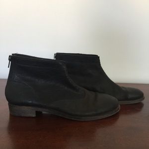 PETER NAPPI Designer HandDyed Black Leather Bootie